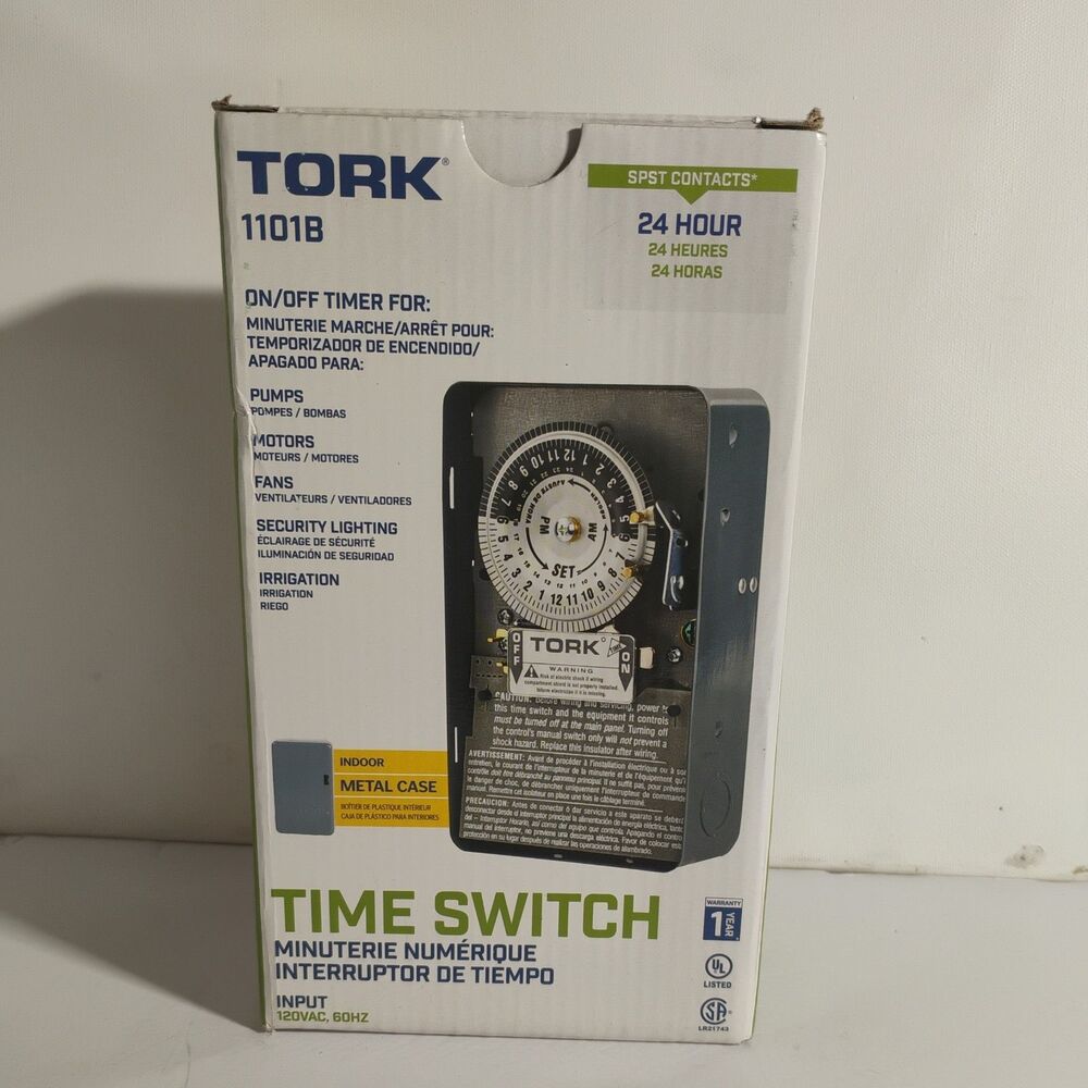 Tork 1101B 24HR Time Switch- 1101 Tork Mechanical Timer 120V Indoor